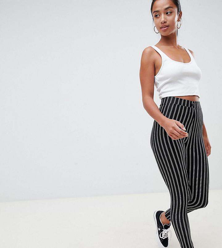 Asos Design Petite Skinny Ponte Pinstripe Pants - Multi