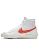 Nike Blazer Mid '77 Vntg Sneakers In White And Orange