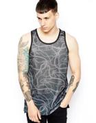 Crooks & Castles Basketball Tank With Chainleaf - Black
