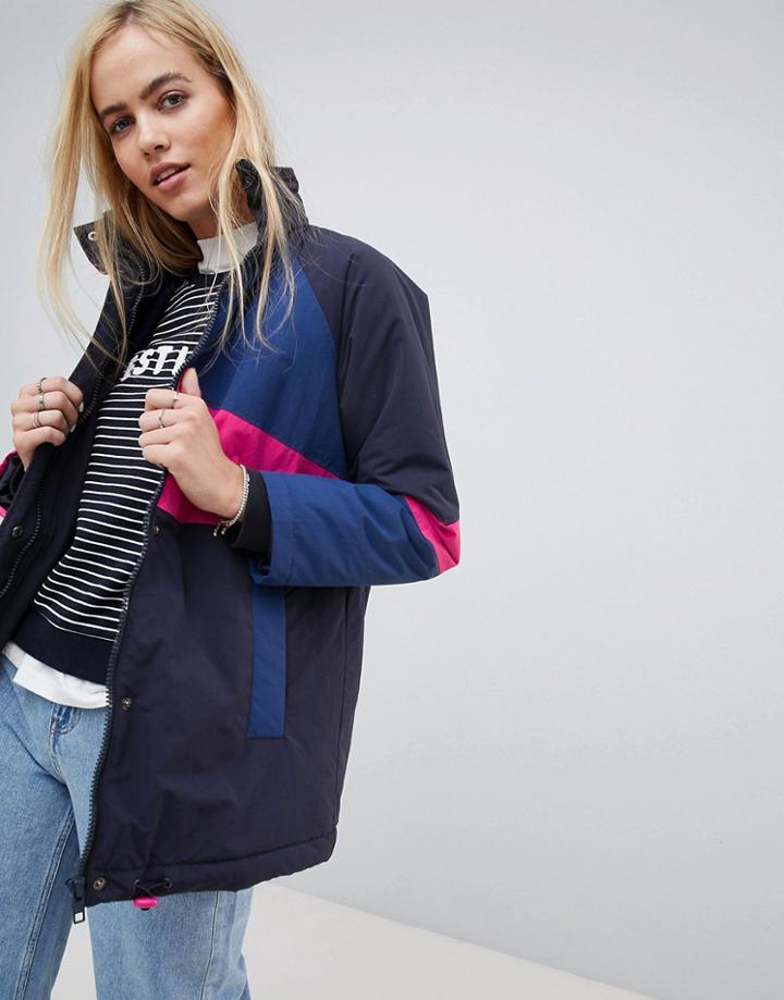 Asos Design Padded Anorak Jacket - Multi