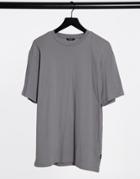 Only & Sons Oversize T-shirt In Organic Cotton Gray-grey