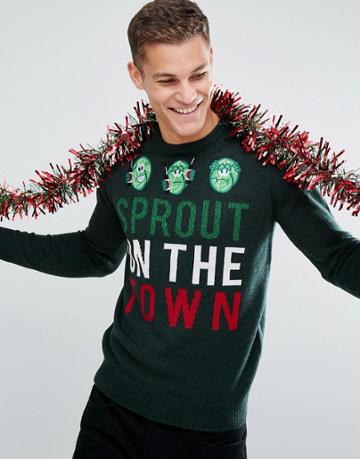 Threadbare Sprout Holidays Sweater - Green