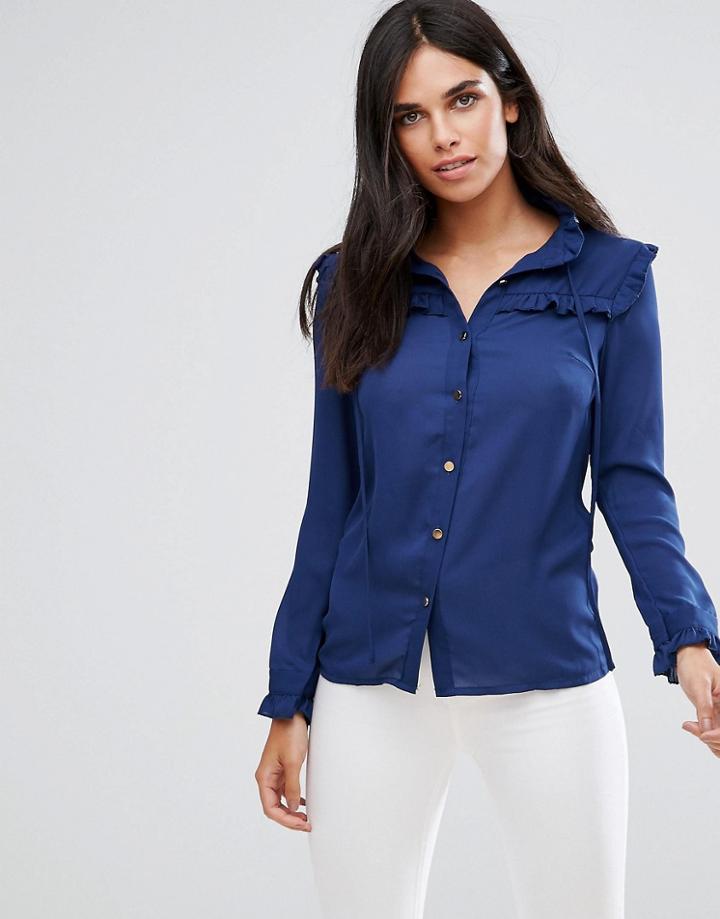 Rage Frill Shirt - Navy