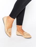 Call It Spring Unoille Cut Out Point Flat Shoes - Beige