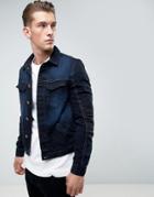 Juice Biker Detail Denim Jacket - Blue