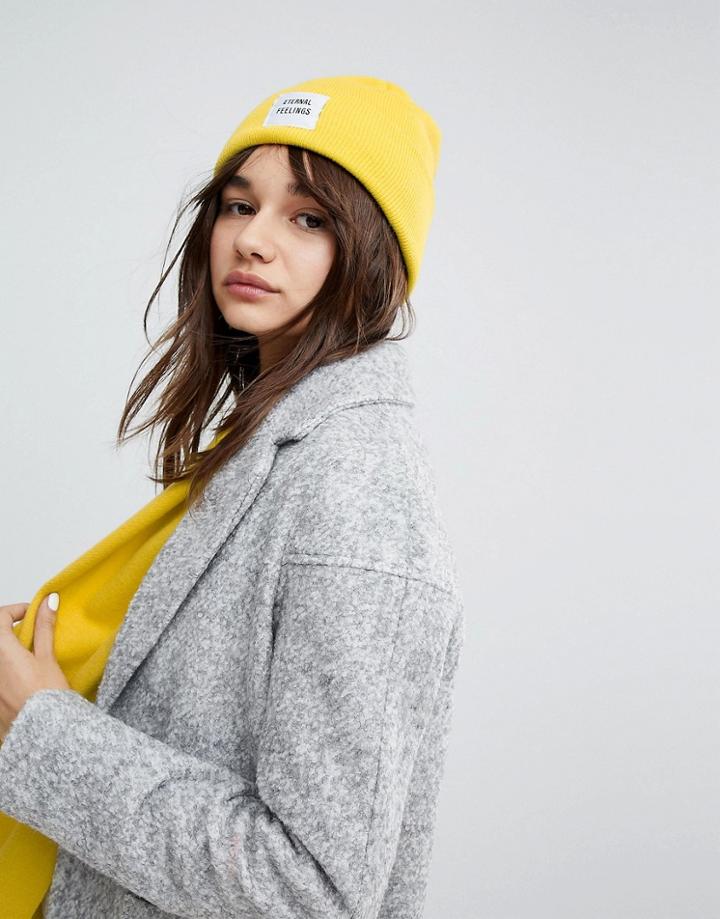 Weekday Knitted Beanie - Yellow