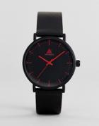 Asos Monochrome Watch With Red Details - Black