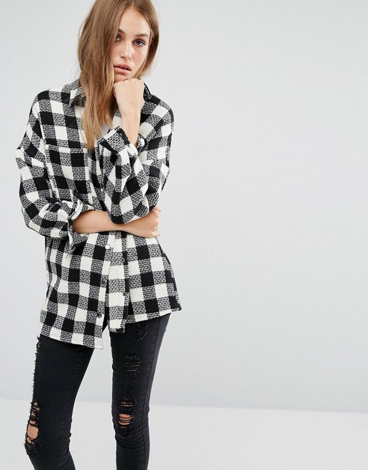 Vero Moda Check Jacket - Black