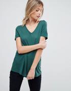 Asos V-neck Swing T-shirt - Green