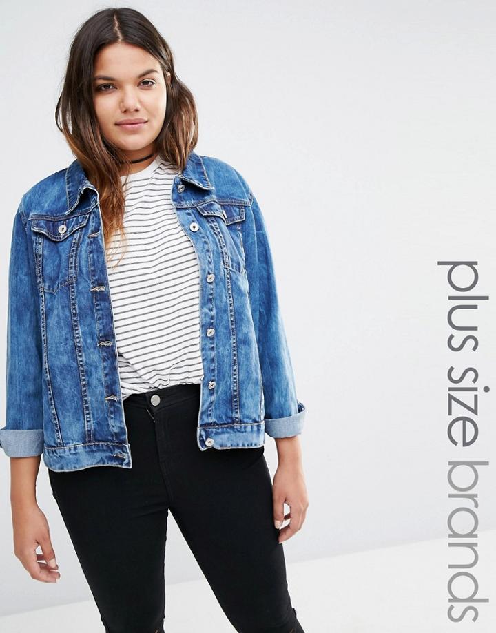 Missguided Plus Denim Jacket - Blue