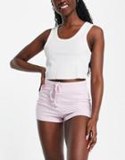 Na-kd X Pamela Ribbed Shorts In Dusty Pink - Part Of A Set