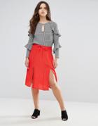 Louche Tamiko Midi Skirt - Red