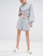 Monki Jersey Sweat Shorts - Gray