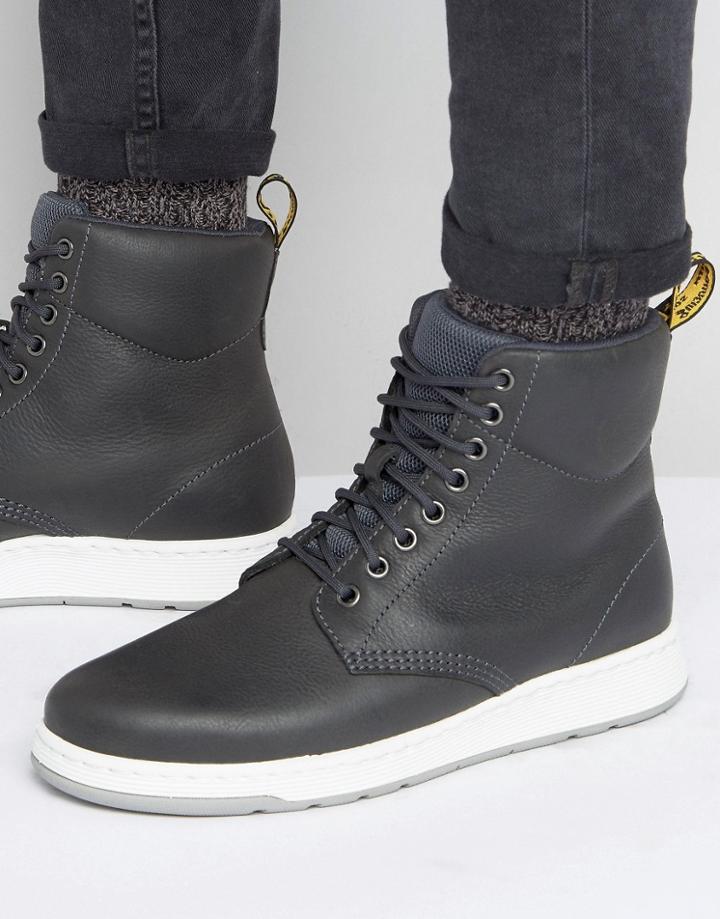 Dr Martens Lite Rigal Lace Up Boots - Gray