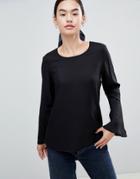 Only Vera Bell Sleeve Blouse - Black