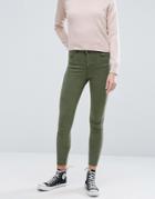 Asos Ridley Skinny Jeans In Khaki - Green