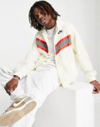 Nike Statement Hbr Woven Lined Hooded Jacket In Cream-white
