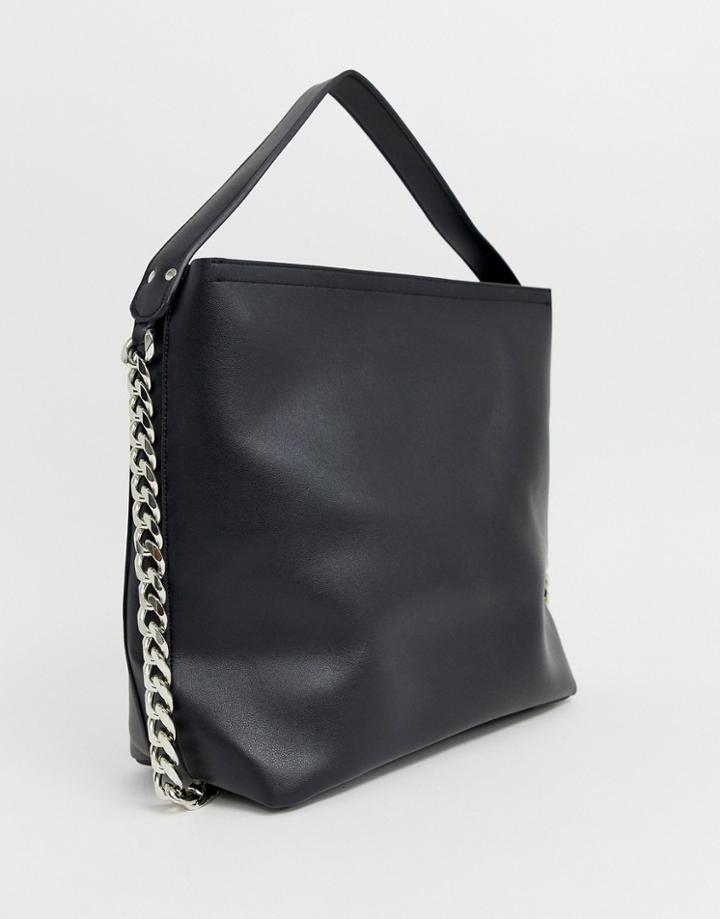 Yoki Chain Side Tote-black