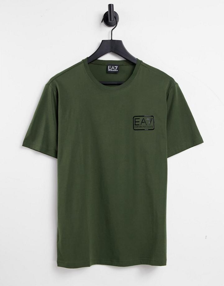 Armani Ea7 Train Core Id Logo T-shirt In Khaki-green
