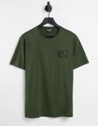 Armani Ea7 Train Core Id Logo T-shirt In Khaki-green