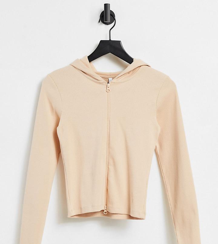 Asyou Double Zip Hoodie In Pink