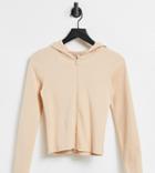 Asyou Double Zip Hoodie In Pink