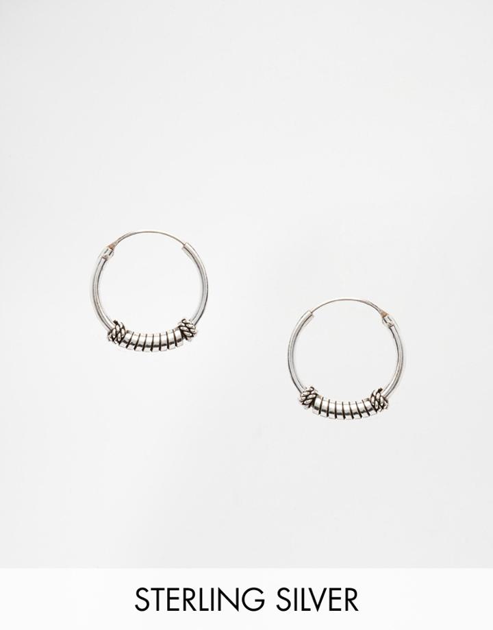 Kingsley Ryan Sterling Silver Wrap Hoop Earrings - Silver