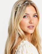 Asos Design Hair Crown With Floral Details-gold