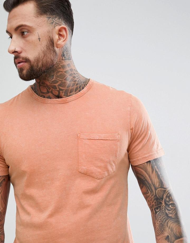 Another Influence Oversized Washed Pocket T-shirt - Brown