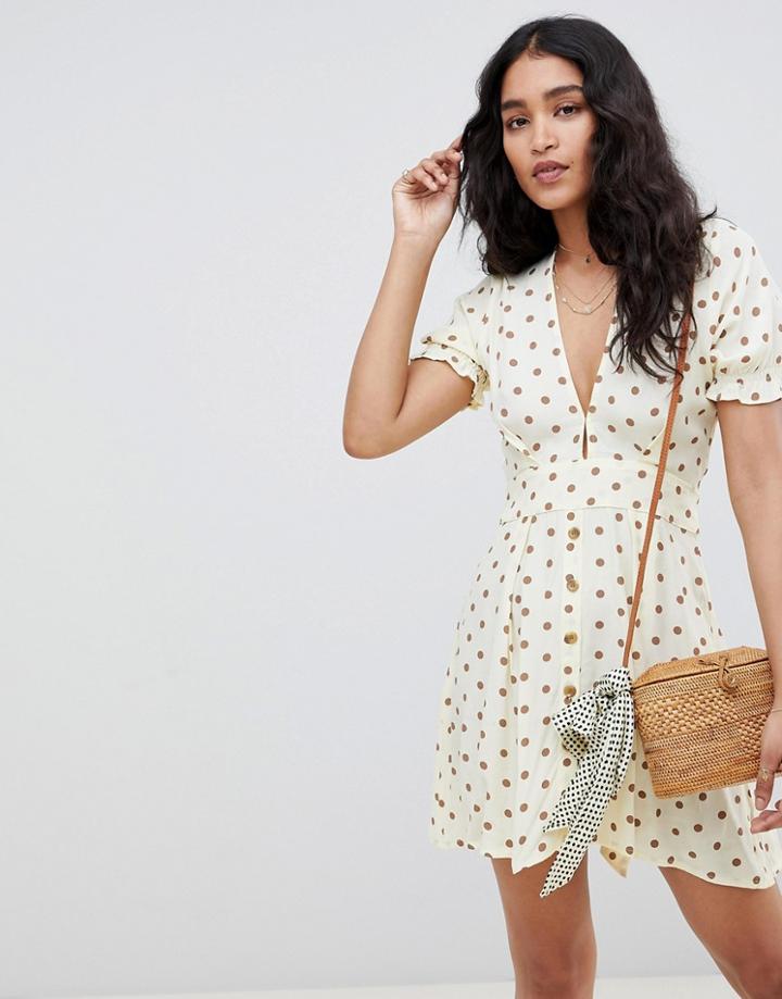 Faithfull Vanelli Mini Dress-yellow