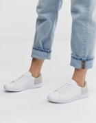 Lacoste Contrast Lace Up Sneaker In White