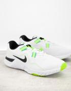 Nike Training Renew Retaliation Tr 2 Sneakers In White And Green