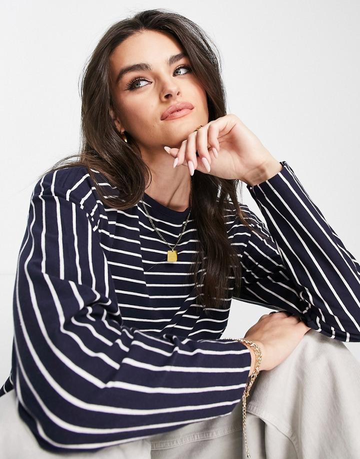 French Connection Rosana Long Sleeve T-shirt In Black