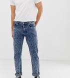 Reclaimed Vintage The '89 Tapered Fit Jeans With Paint Splatter - Blue