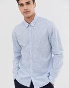 Esprit Smart Shirt With Floral Print - Blue