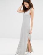 New Look Racer Back Maxi Dress - Gray