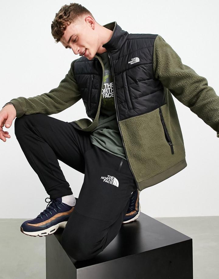 The North Face Denali Insulated Fleece Jacket In Khaki-green