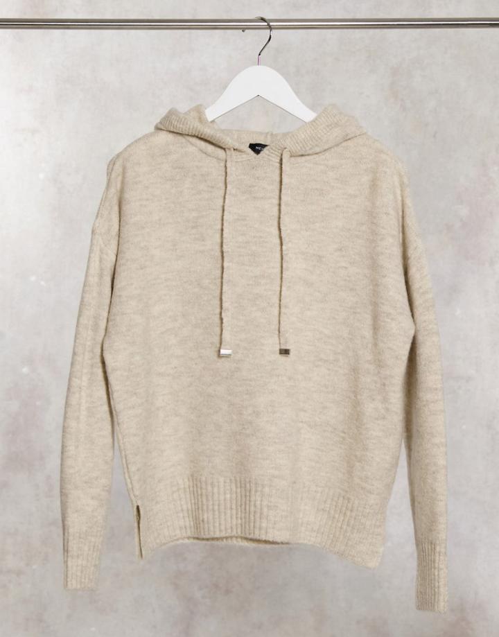 New Look Knit Hoodie Set In Oatmeal-neutral