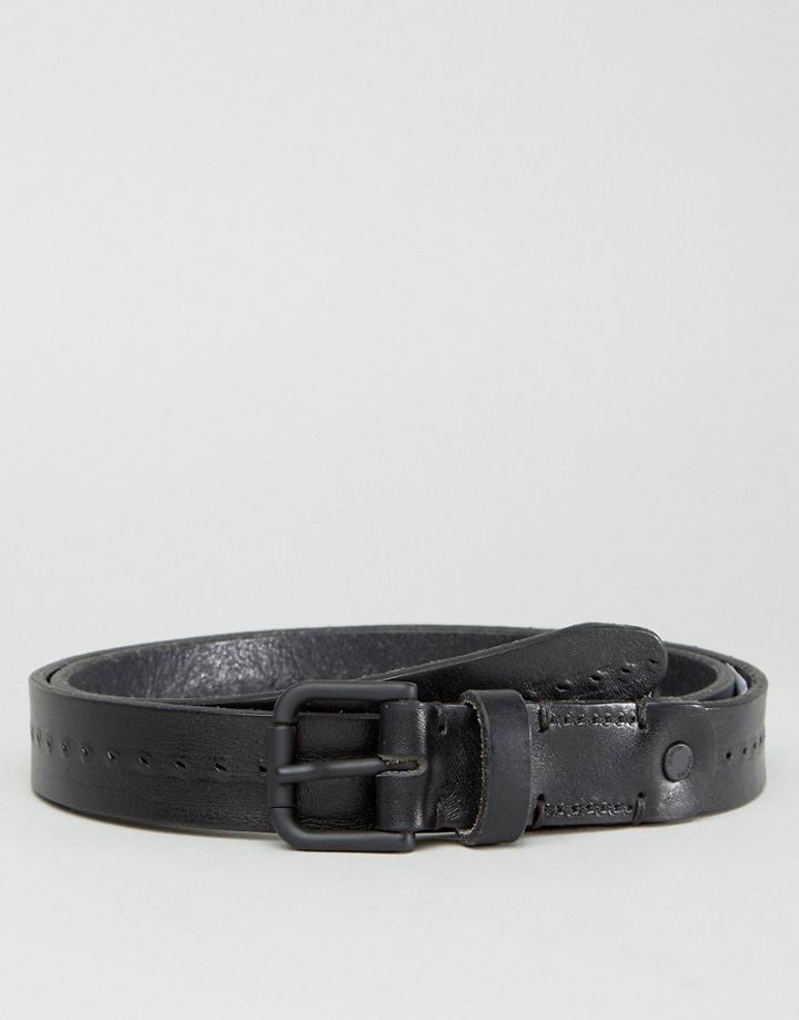 Selected Homme Belt In Leather - Black
