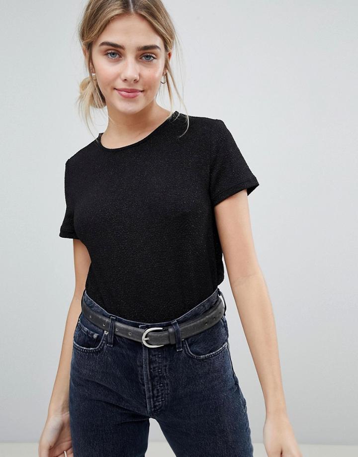 Jdy Jenn Glitter T-shirt - Black