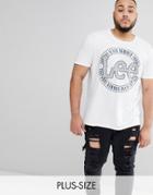 Lee Plus Stamp Logo T-shirt In White - White