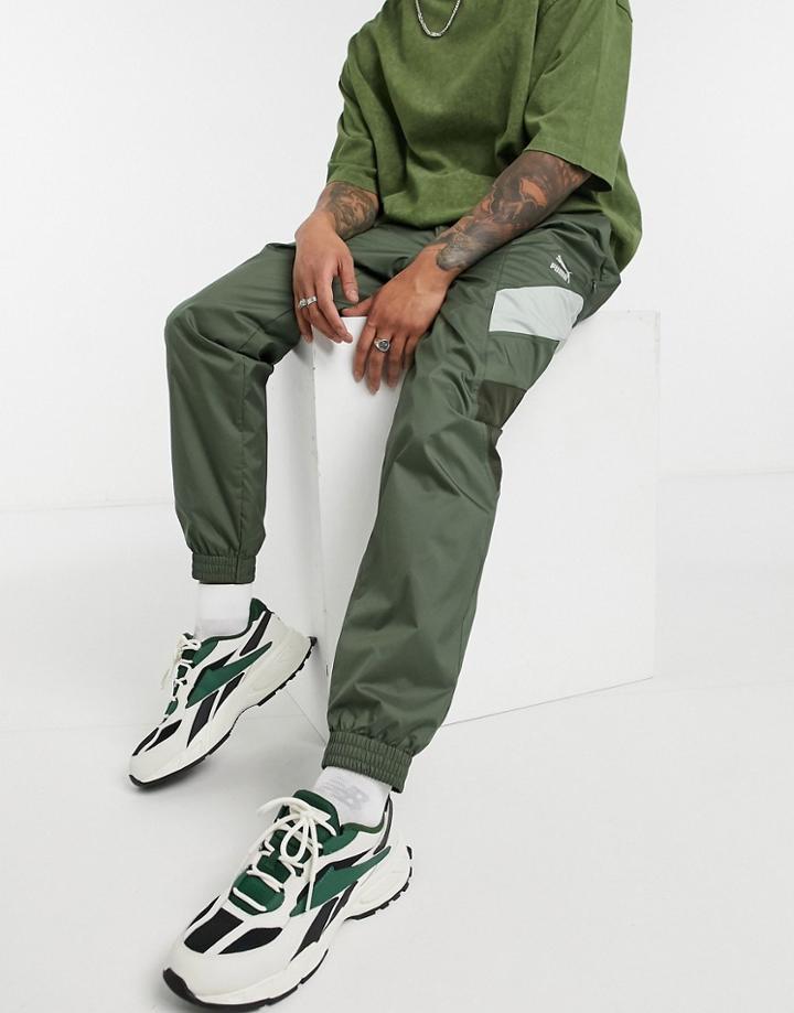 Puma Tfs Track Pants In Green Color Block