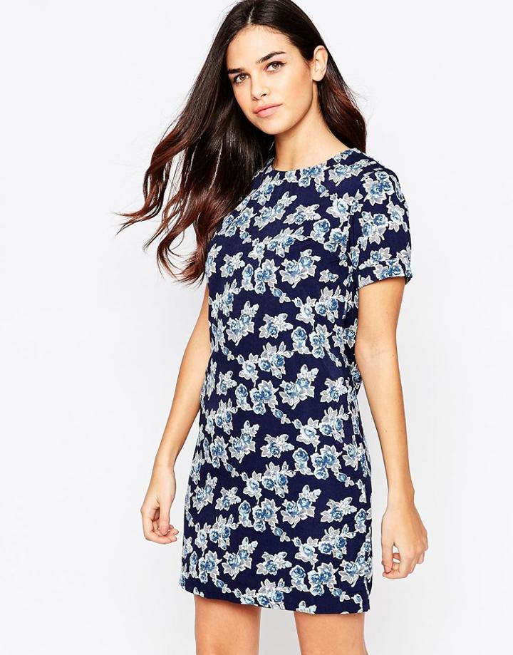Poppy Lux Zaria Rose Dress - Navy