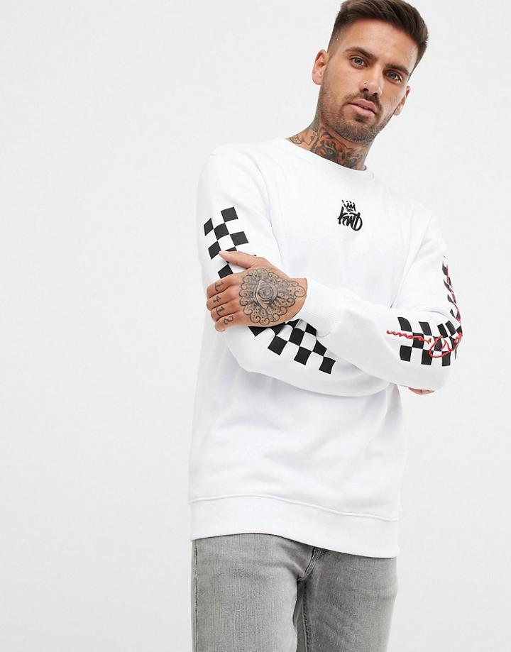 Kings Will Dream Sweatshirt With Chest Logo In White - White