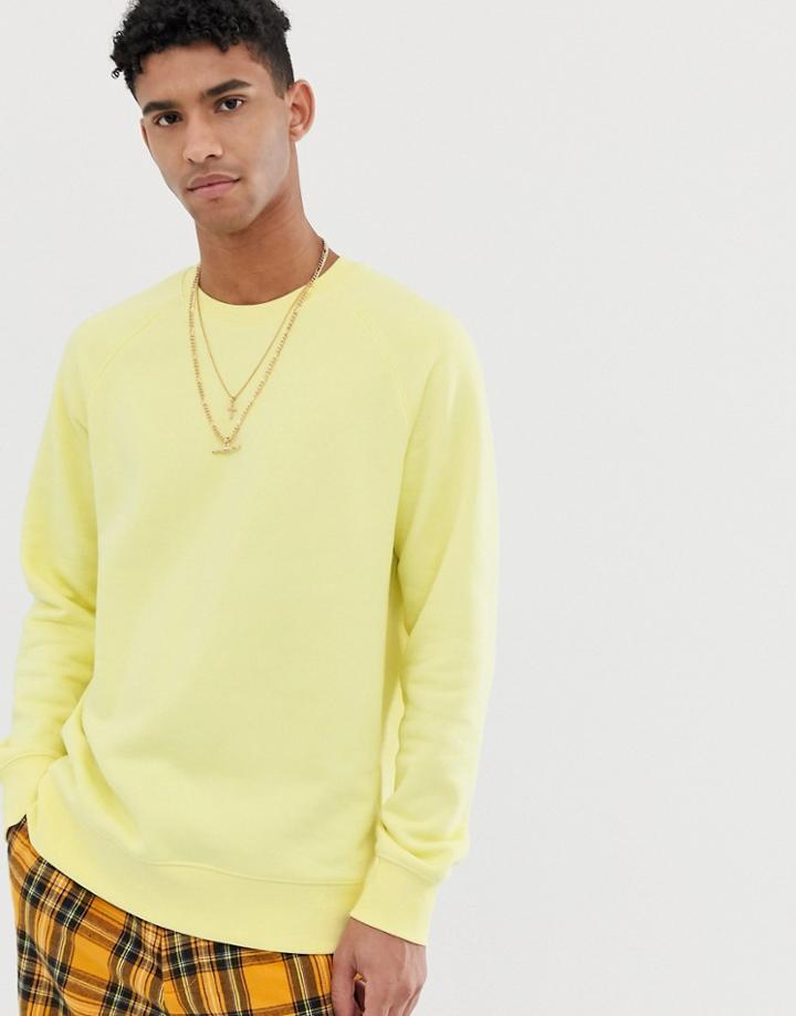 Weekday Paris Sweatshirt In Yellow - Yellow