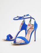 Ted Baker Suede Barely There Heeled Sandals - Blue