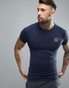 Siksilk Compression T-shirt In Navy - Navy