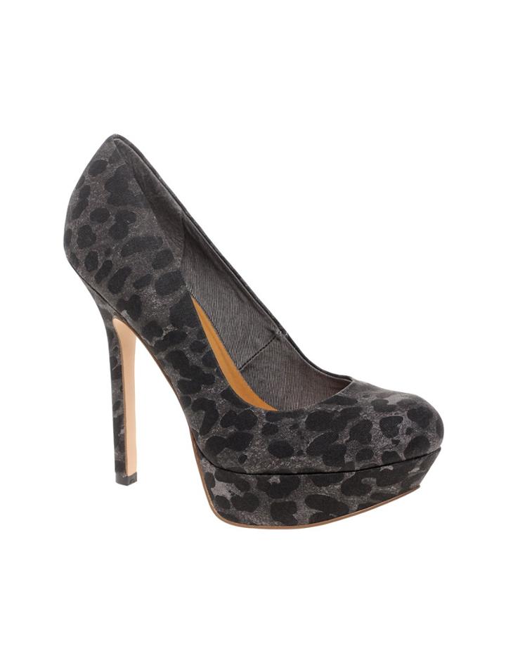 Asos Pump It Up Platform Court Shoe - Gray
