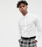 Heart And Dagger Smart Shirt In White With Long Sleeves - White