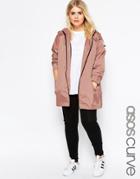 Asos Curve Pac-a-trench Plain - Pink